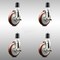 Service Caster 5 Inch 316SS Maroon Poly Swivel 1-7/8 Inch Expanding Stem Caster Set Brake SCC SCC-SS316EX20S514-PPUB-MRN-TLB-178-4 - alternate 4